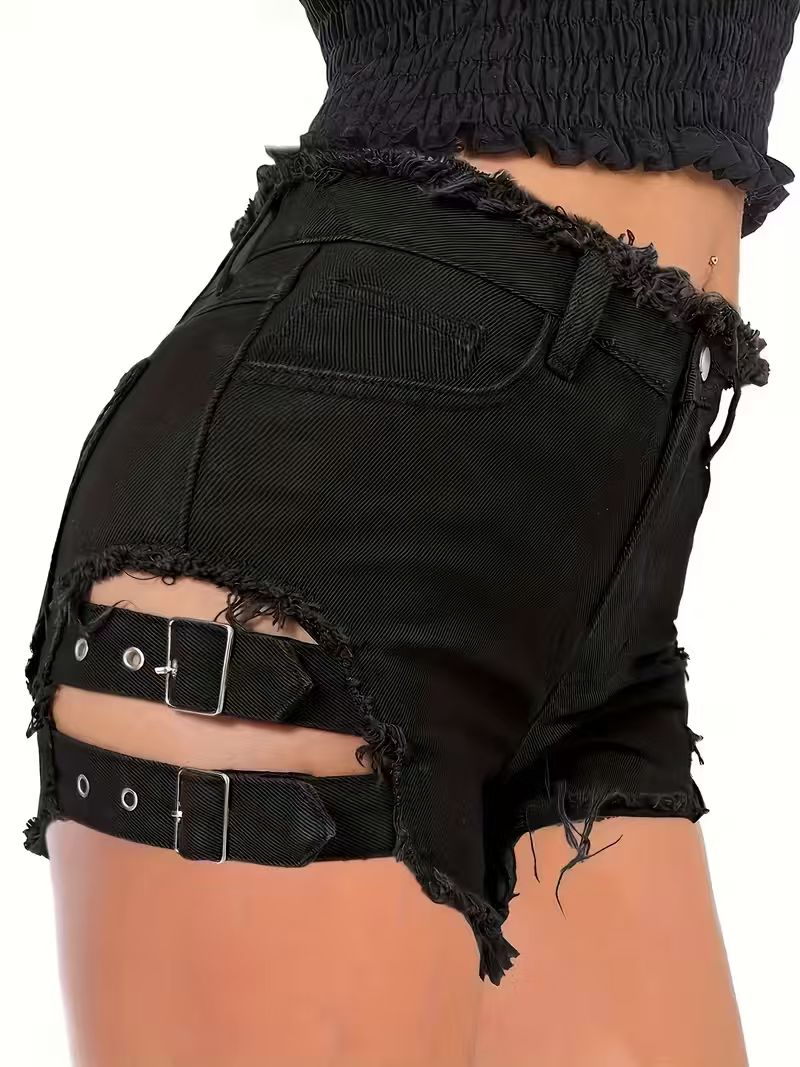 Женские черные джинсовые шорты – обзор и цена Shorts Denim Frayed