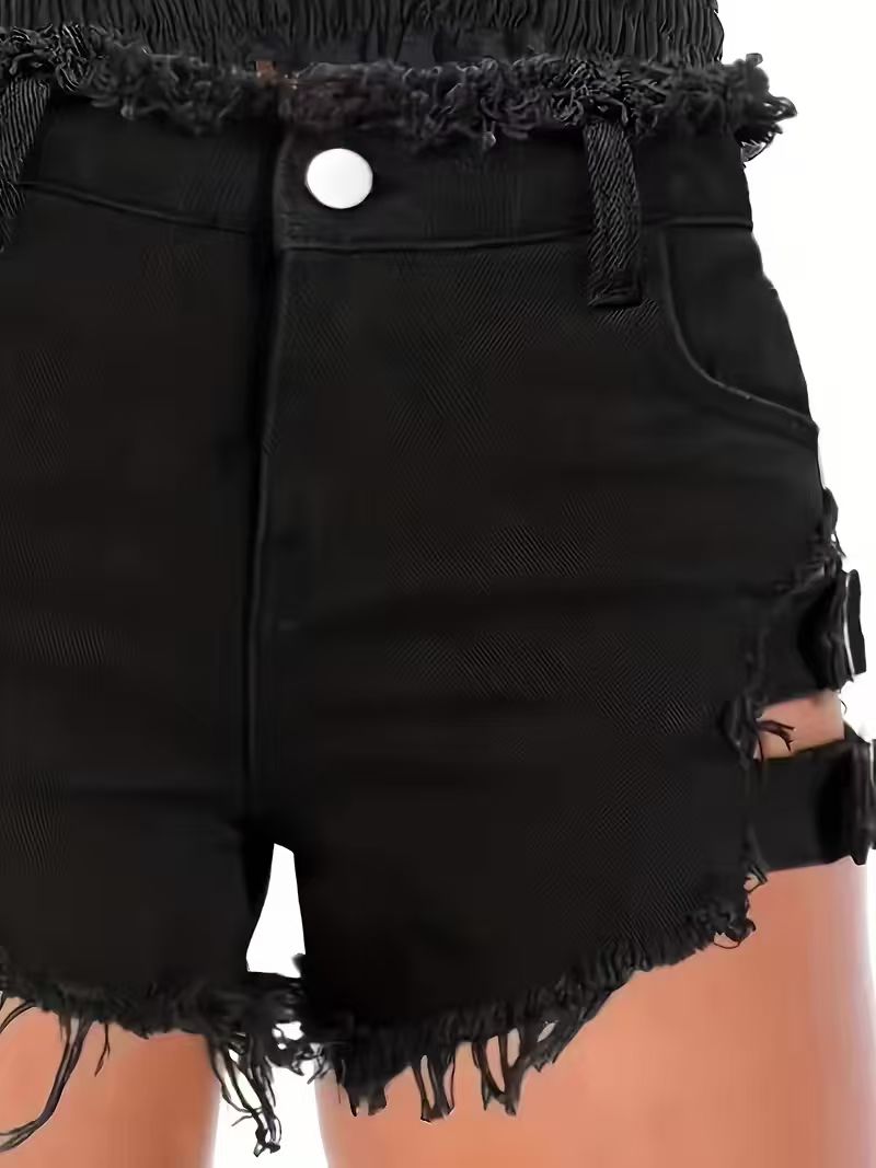 Женские черные джинсовые шорты – обзор и цена Shorts Denim Frayed