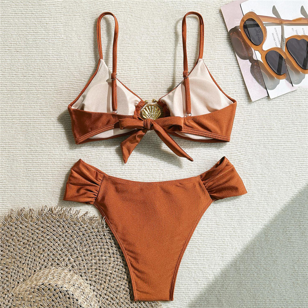 Купальник-бикини с металлическ – обзор и цена Swimsuit Bikini Ruched